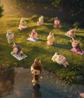 1 Full Box (12x) Labubu - Lazy Yoga - Image 4